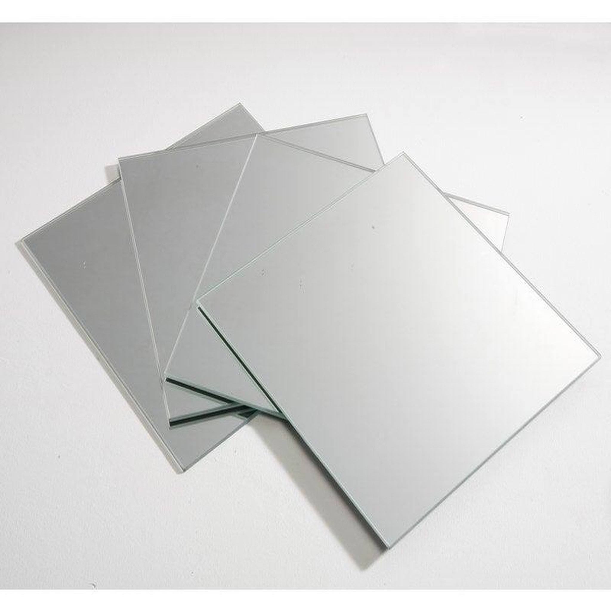 CENTRALE BRICO Set de 4 miroirs carrés 20 x 20 cm