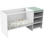 Voir la diapositive 1 : BABY PRICE Lit bébé combiné - 120x60cm - Evolutif en 90x190cm - Babyprice First - En bois blanc