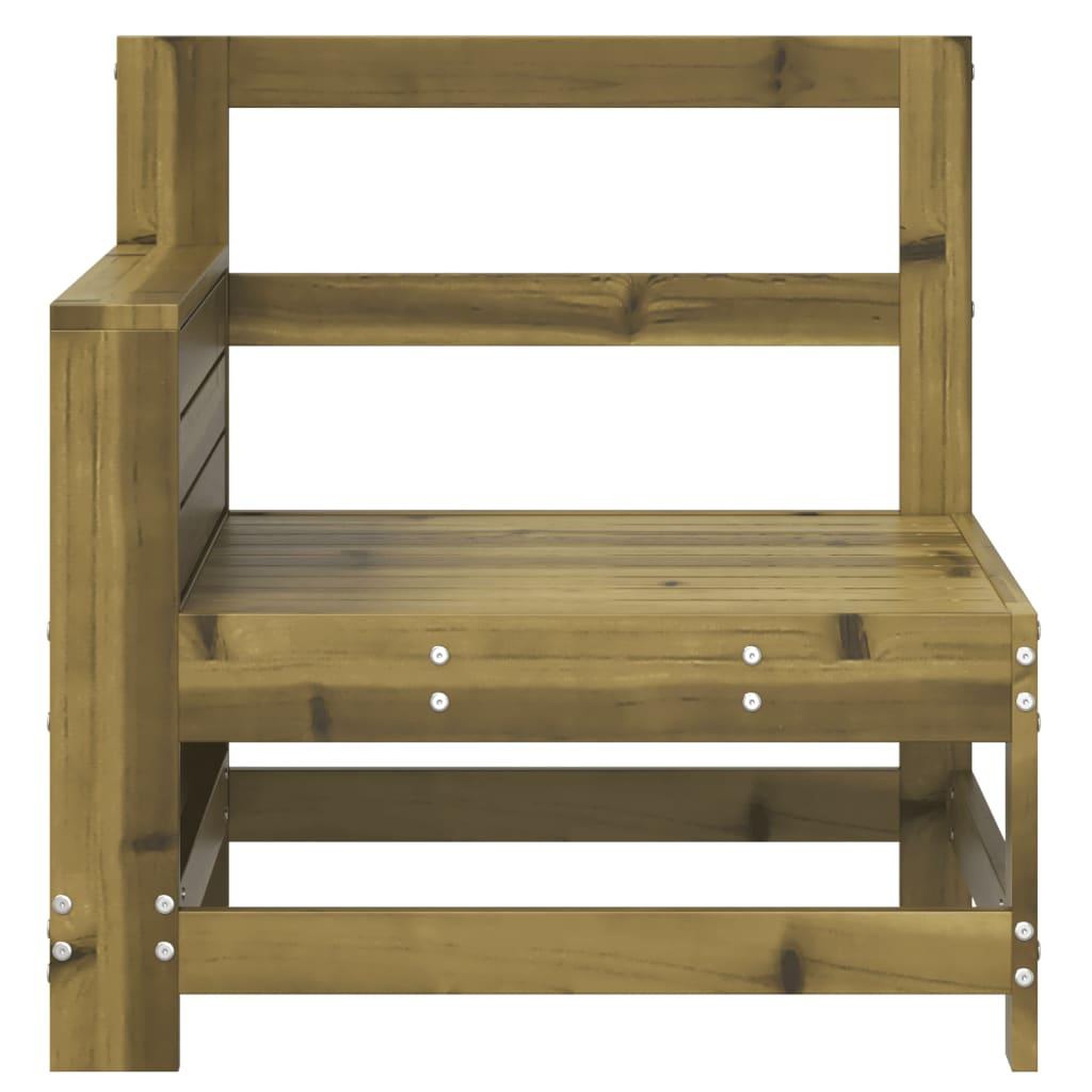 Voir la diapositive 4 : VIDAXL Canape de jardin accoudoir 69x62x70,5 cm bois de pin impregne