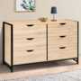 Voir la diapositive 2 : ID MARKET Commode 6 tiroirs DETROIT XXL 140 cm design industriel