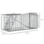 Voir la diapositive 3 : OUTSUNNY Piège de capture pliable pour petits animaux type lapin rat - 2 portes, poignée - dim. 66L x 24l x 30H cm - acier