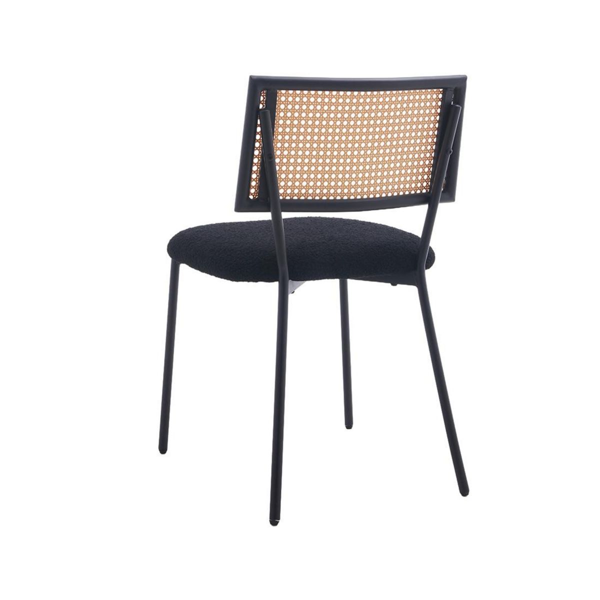 LISA DESIGN Luciano - lot de 2 chaises - en tissu bouclette