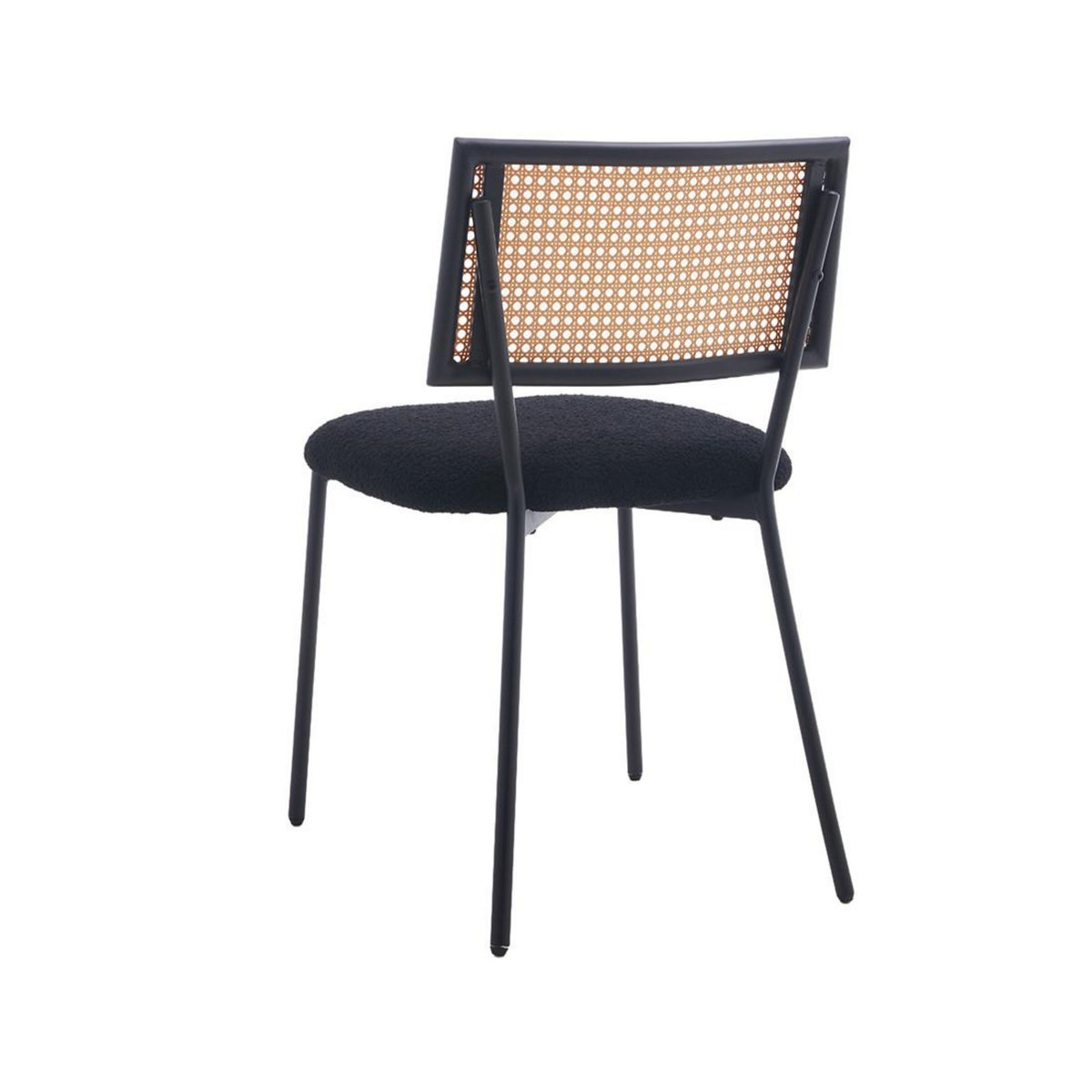 LISA DESIGN Luciano - lot de 2 chaises - en tissu bouclette