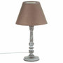 Voir la diapositive 1 : ATMOSPHERA Lampe à Poser en Bois  Leo  36cm Taupe