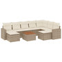 Voir la diapositive 2 : VIDAXL Salon de jardin avec coussins 10 pcs beige resine tressee
