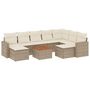Voir la diapositive 2 : VIDAXL Salon de jardin avec coussins 10 pcs beige resine tressee