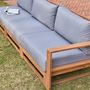 Voir la diapositive 5 : SWEEEK Salon de jardin en bois d'acacia 5 places - Mendoza - Canapé, fauteuils et table basse en acacia, 6 éléments modulables, design
