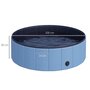 Voir la diapositive 3 : PAWHUT Piscine pour chien bassin PVC pliable anti-glissant facile à nettoyer diamètre 100 cm hauteur 30 cm bleu