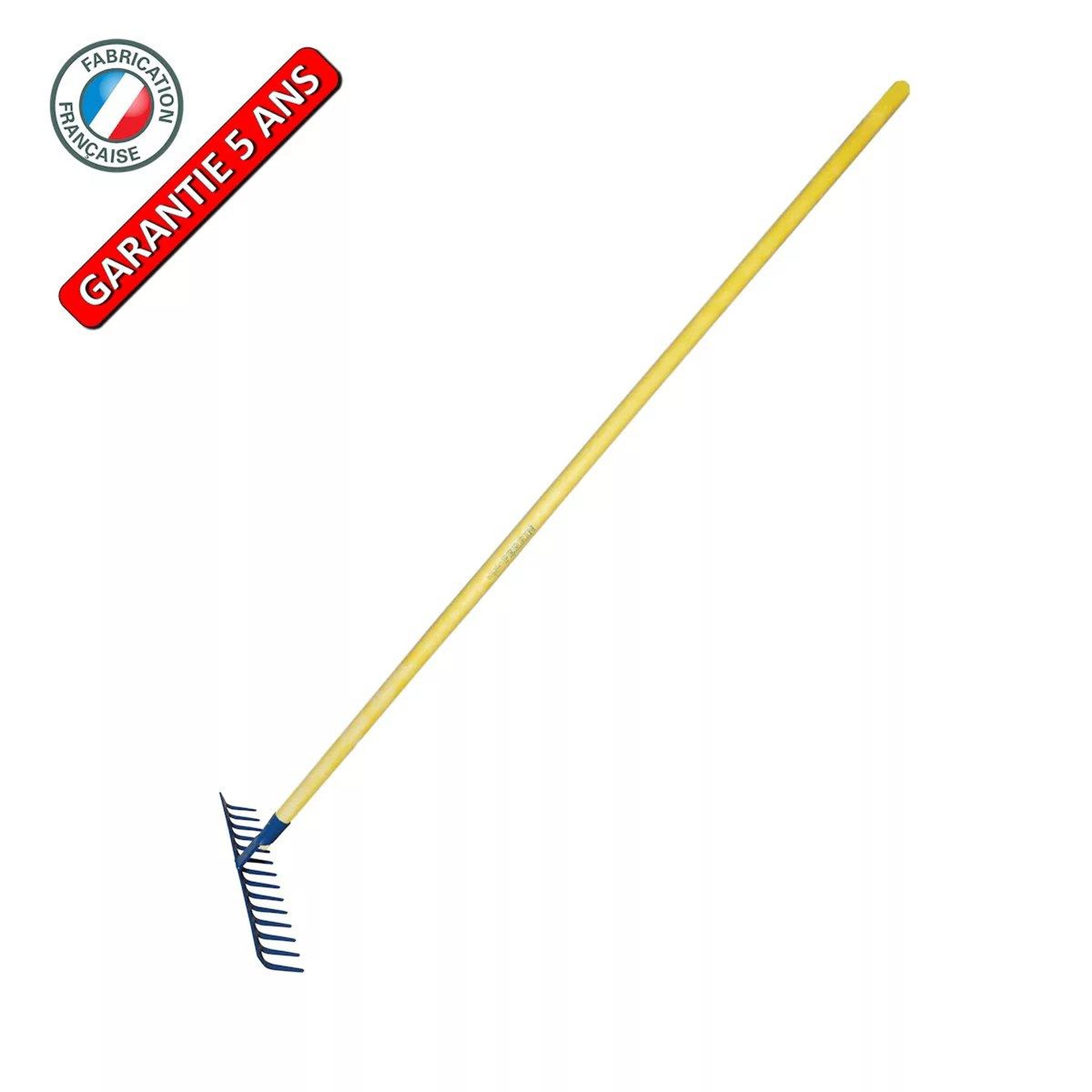 OUTILS PERRIN Râteau forgé 14 dents courbes - manche fibre 1,50 m