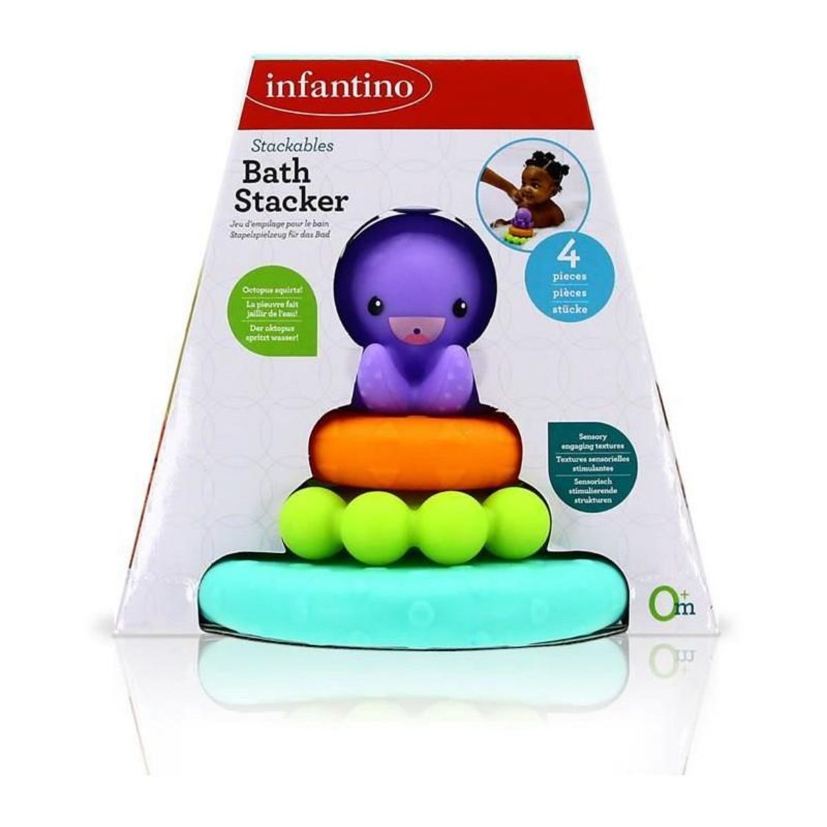 INFANTINO Jouet de bain - INFANTINO - Pyramide de bain pieuvre