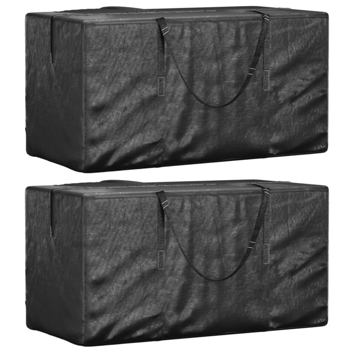 VIDAXL Sacs de rangement pour coussins de jardin 2 pcs noir
