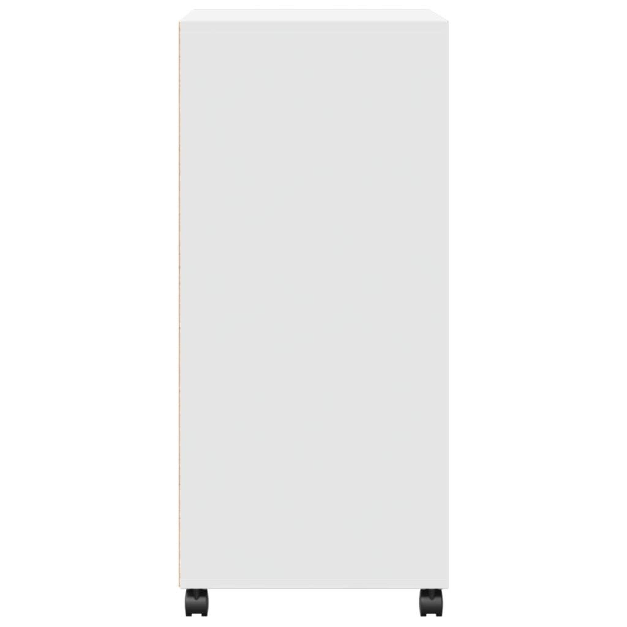 Voir la diapositive 5 : VIDAXL Armoire a roulettes blanc 55x40x91 cm bois d'ingenierie