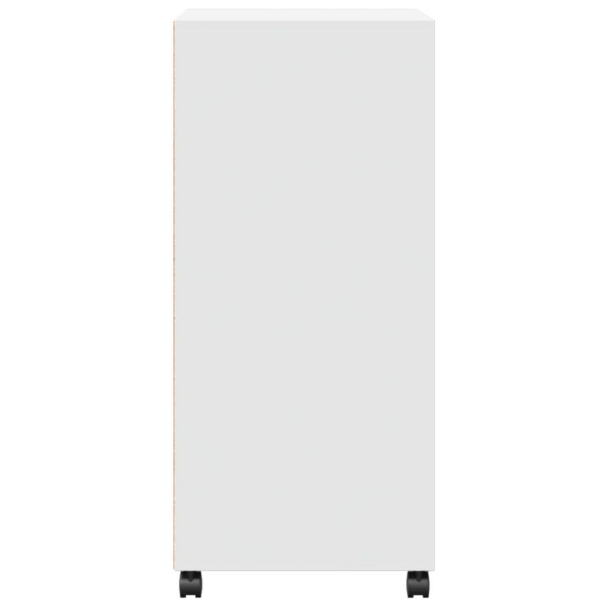 VIDAXL Armoire a roulettes blanc 55x40x91 cm bois d'ingenierie