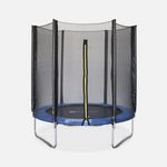 SWEEEK Trampoline Ø180cm Cassiopée avec filet de protection. Coloris disponibles : Vert, Gris