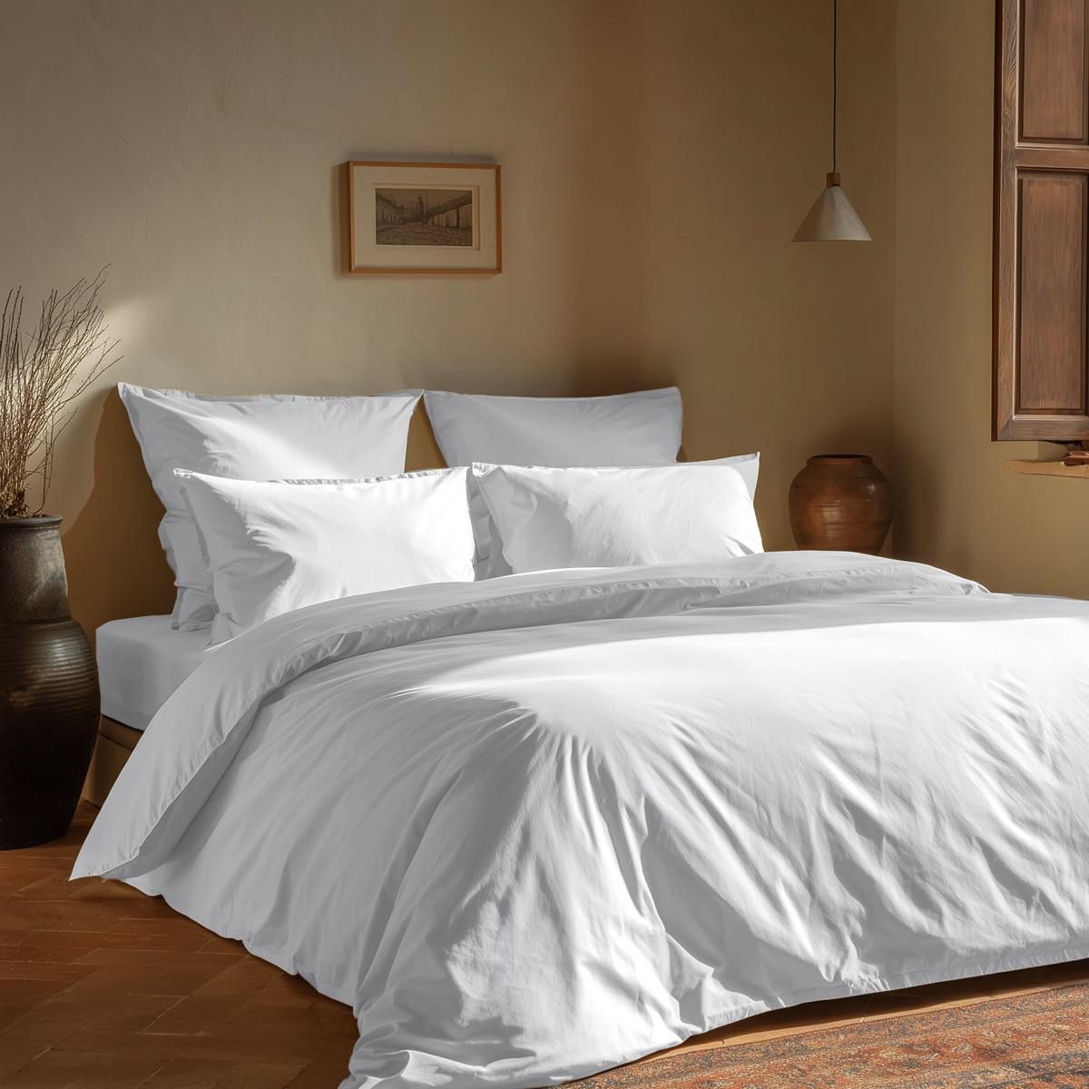 Sensei Maison Lot de 2 taies d'oreiller en coton lavé biologique ORGANIKA