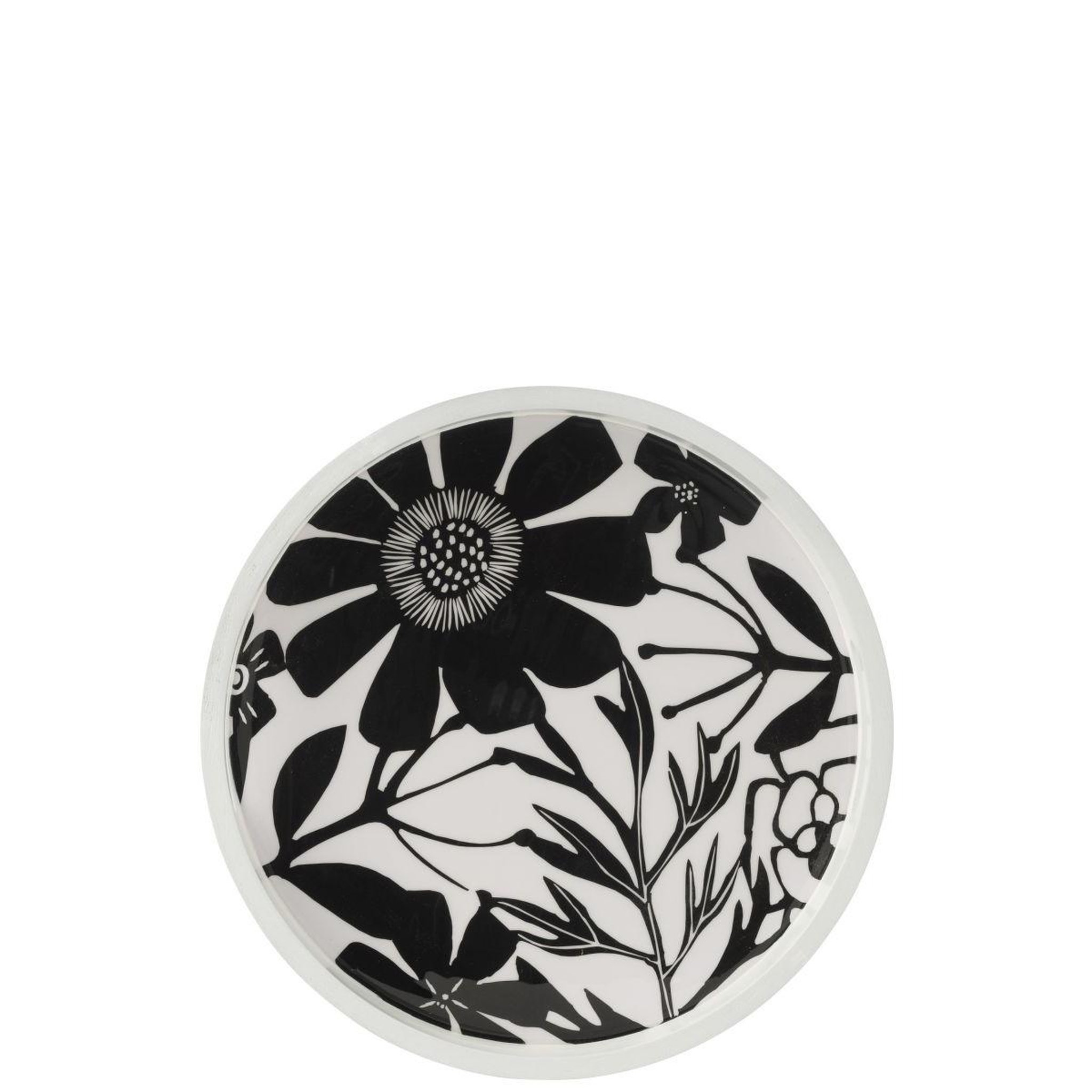 Voir la diapositive 2 : J-LINE Plateau de service en bois  tod  40cm noir & blanc
