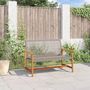 Voir la diapositive 3 : VIDAXL Banc de jardin gris 112 cm resine tressee et bois d'acacia
