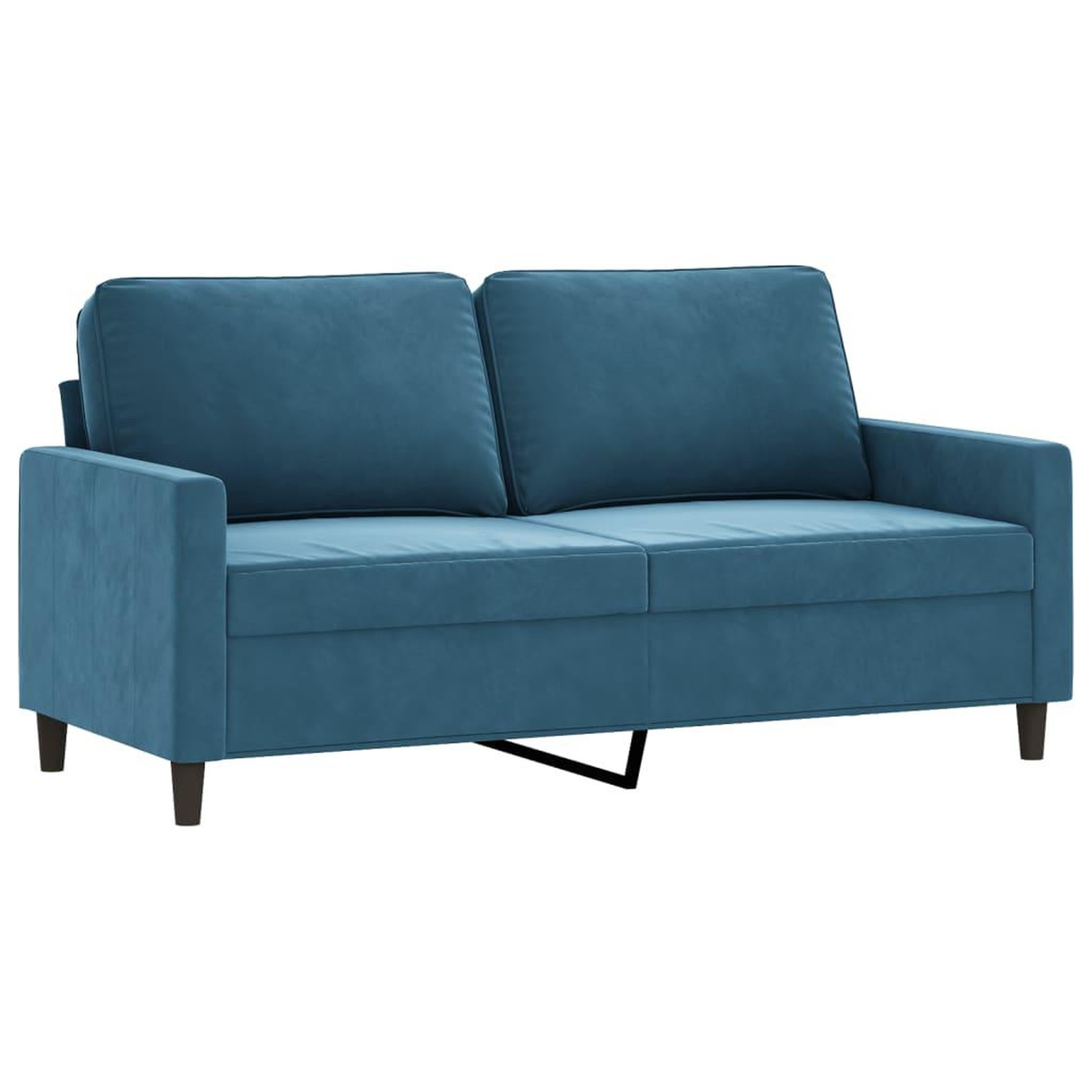 Voir la diapositive 2 : VIDAXL Canape a 2 places Bleu 140 cm Velours