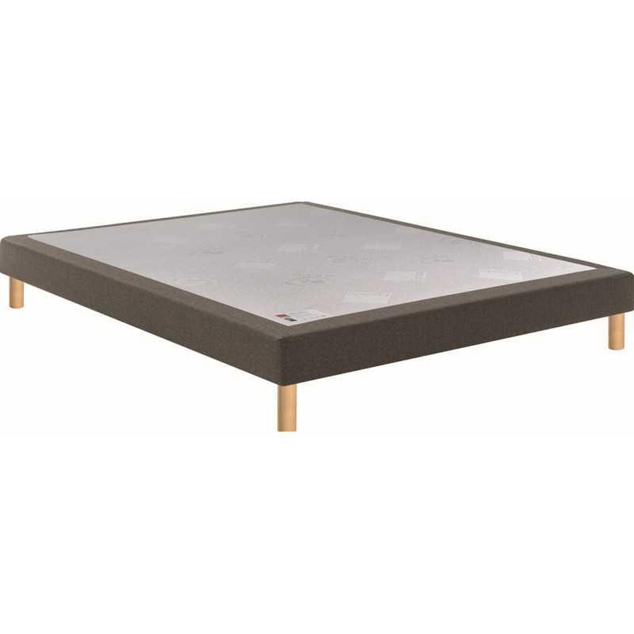 EPEDA Sommier tapissier 80x200 cm marron en bois massif, lattes massives en épicéa, confort ferme, hauteur 15 cm