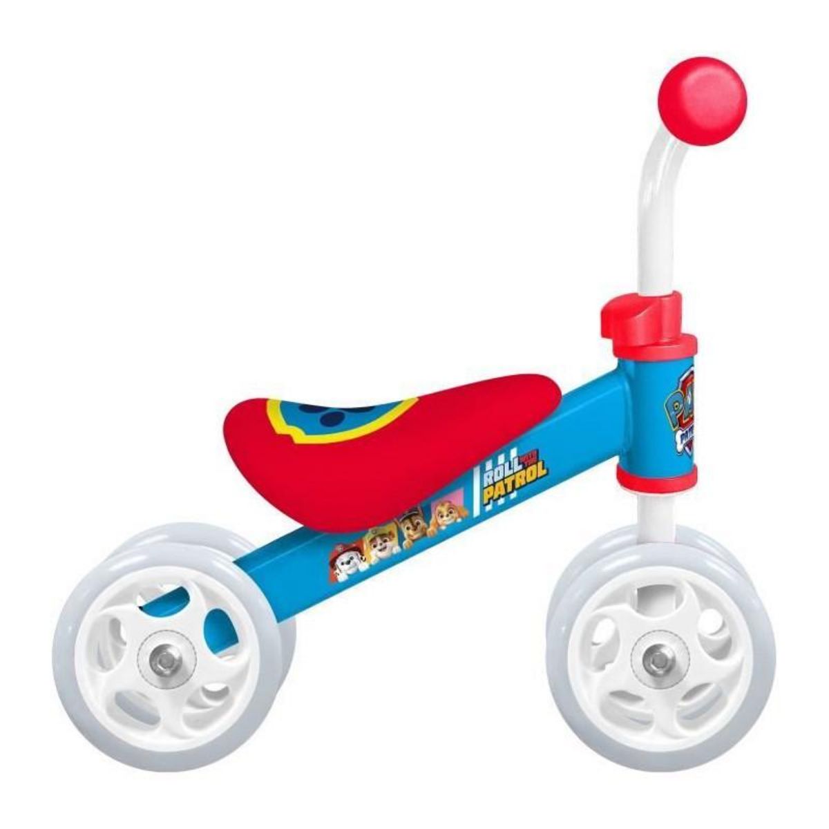 PAW PATROL Porteur draisienne 4 roues - PAW PATROL - PAT PATROUILLE - Ma premiére Draisienne Baby Walker - Bleu et Rouge