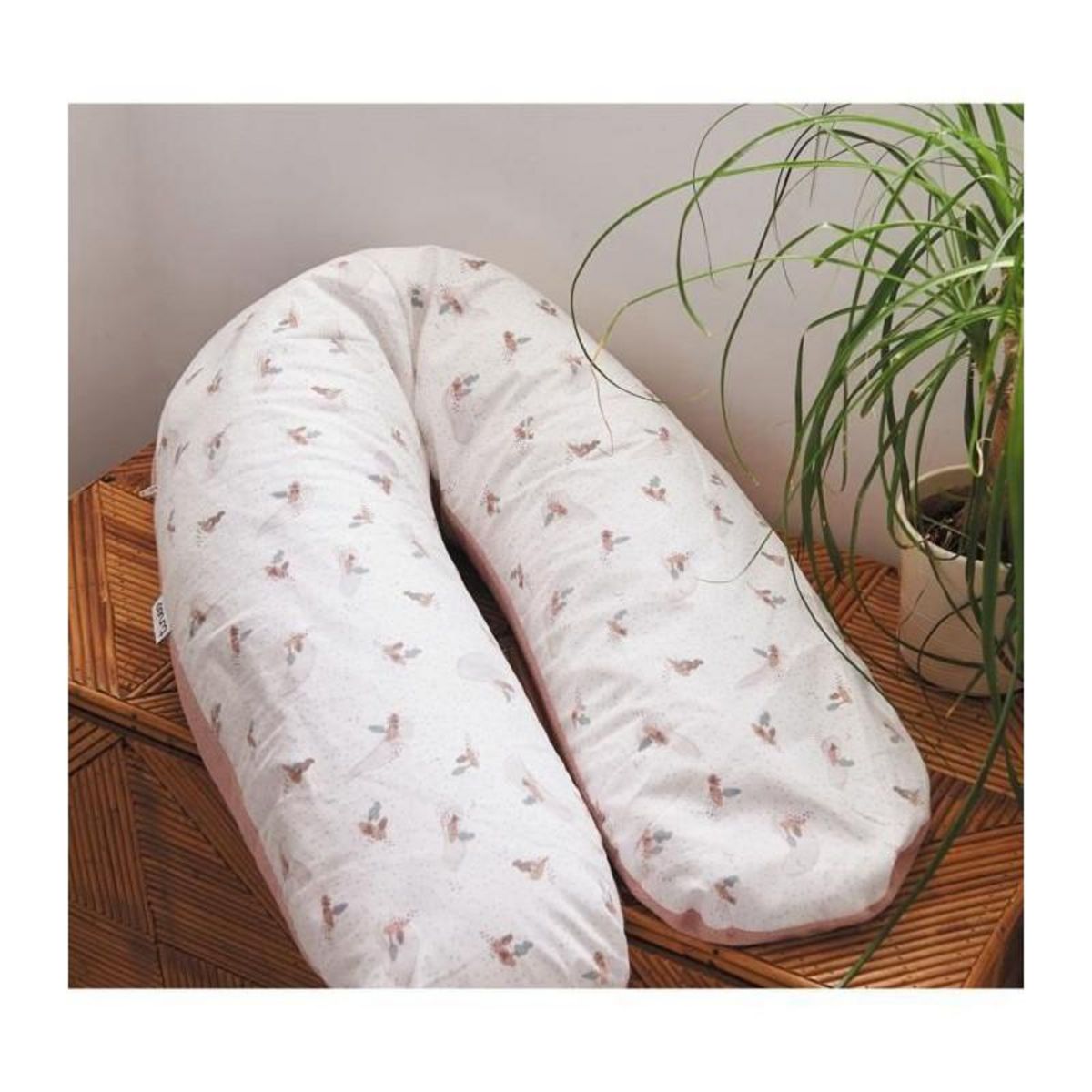 TINEO Coussin de maternité éponge microfibre Rose TINEO