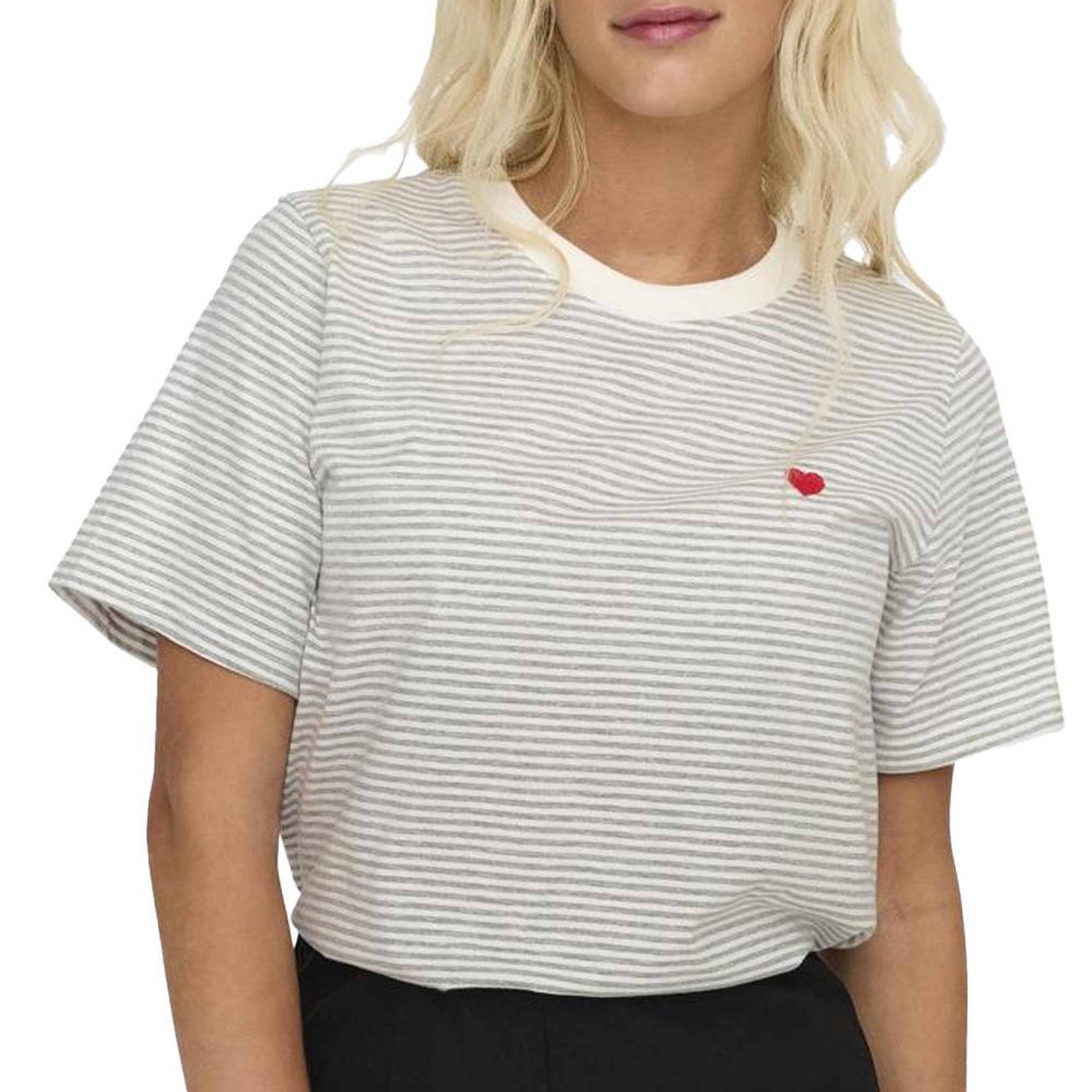 Voir la diapositive 1 : JACQUELINE DE YONG T-shirt Gris/Rayures Femme JDY Pisa
