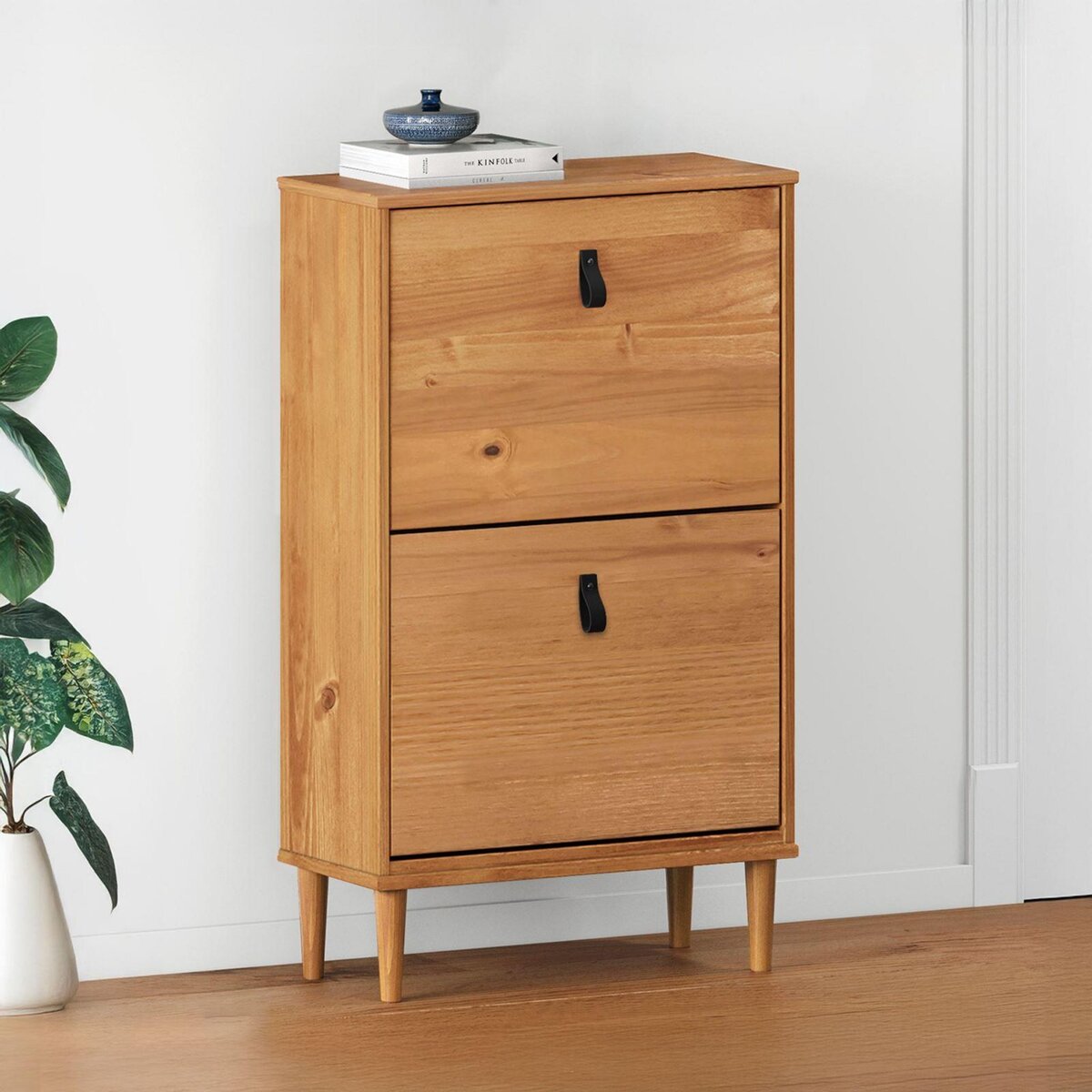 IDIMEX Meuble à chaussures entrée MIKKA en bois massif