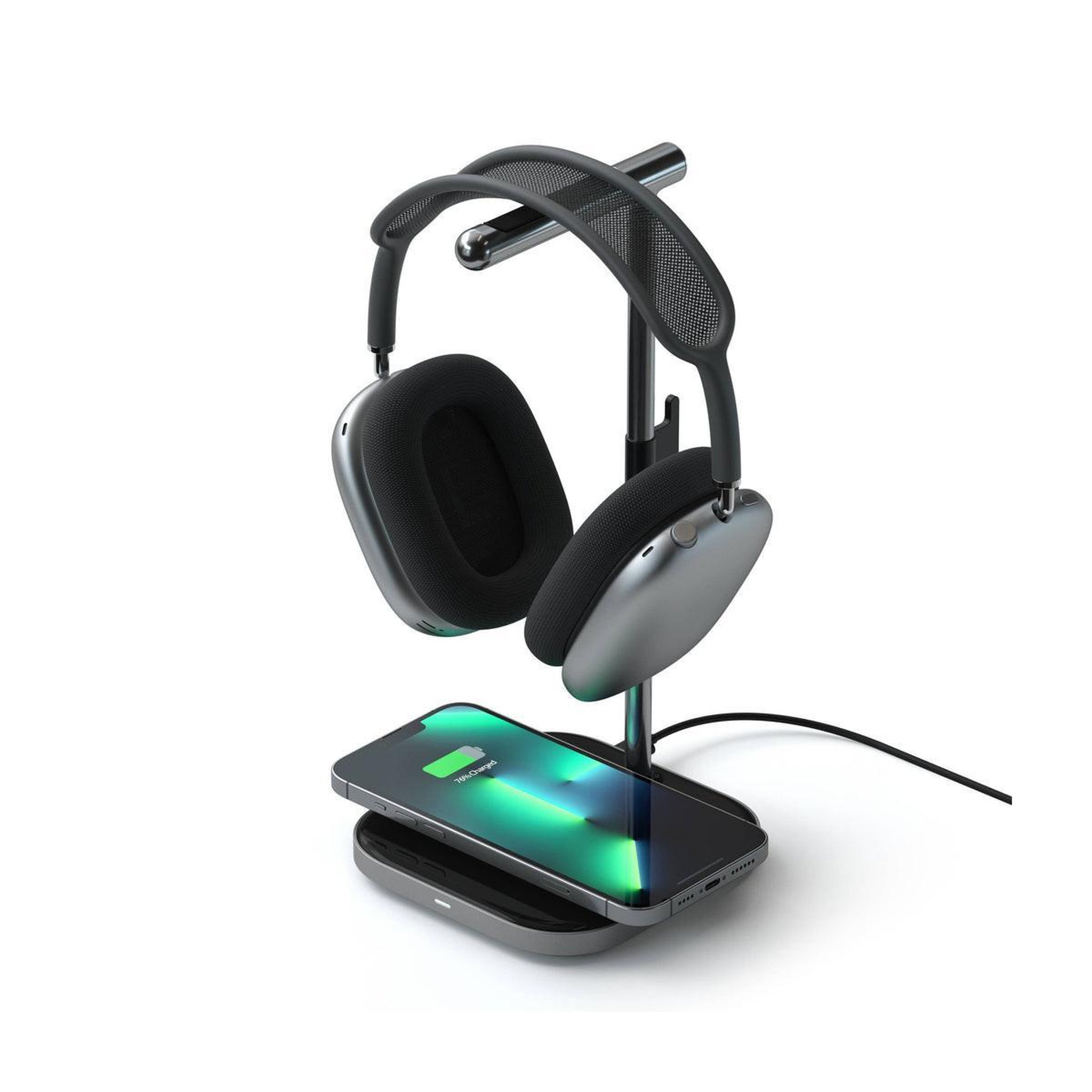 Voir la diapositive 3 : SATECHI Satechi SV0155319010 chargeur d'appareils mobiles Écouteurs, Casque, Smartphone Noir, Gris USB Recharge sans fil Intérieure