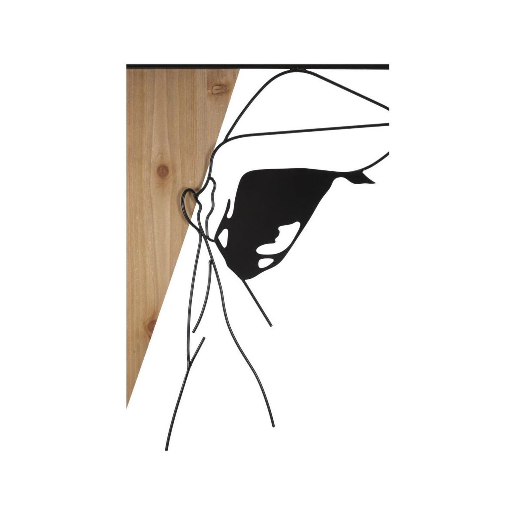 Voir la diapositive 2 : Paris Prix Décoration murale encadrée  strips  90cm noir & naturel