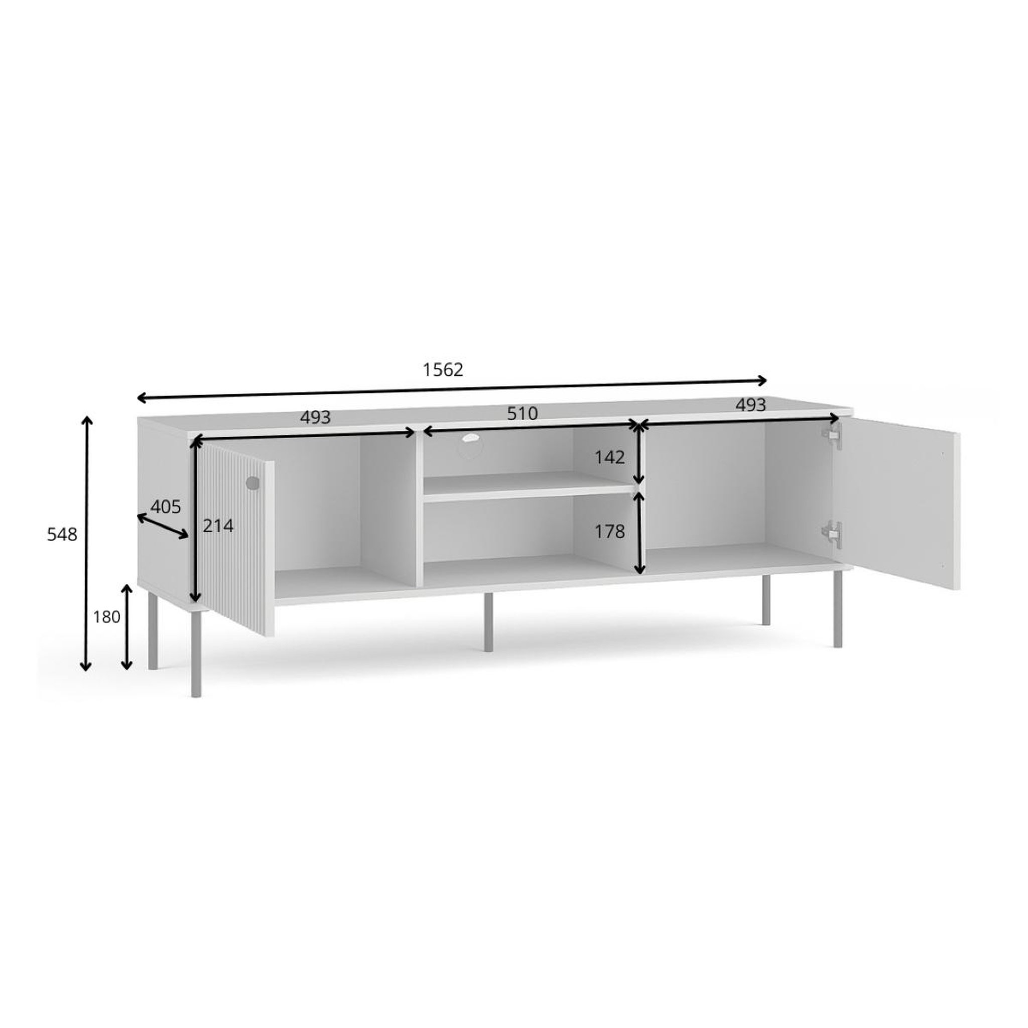 Voir la diapositive 5 : JLC KREATION Meuble tv moderne gris 160cm simy