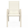Voir la diapositive 3 : ID MARKET Lot de 6 chaises de jardin LYMA métal et textilène empilables beige