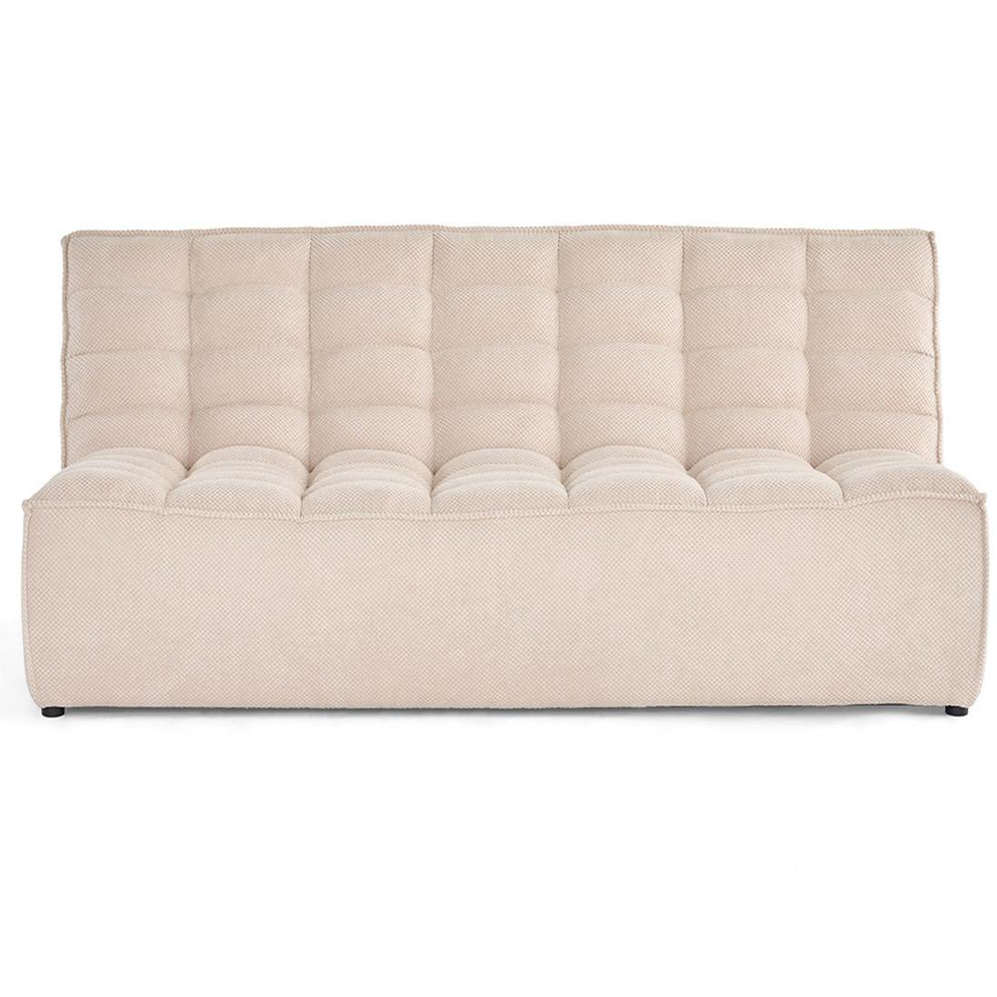BEST MOBILIER Ellie - canapé 3 places en velours texturé. Coloris disponibles : Beige