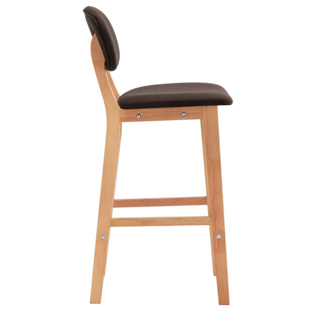 VIDAXL Tabourets de bar lot de 2 marron tissu