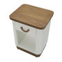 Voir la diapositive 4 : Paris Prix Table de Chevet en Bois  Tolosa  62cm Blanc & Naturel