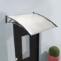 Voir la diapositive 2 : ID MARKET Auvent de porte marquise d'accueil 80 x 120 CM polycarbonate
