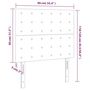 Voir la diapositive 6 : VIDAXL Tete de lit a LED Creme 90x5x118/128 cm Tissu