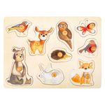 SMALL FOOT Small Foot - Wooden Knob Puzzle Forest Animals, 9 pcs. 11499