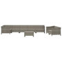 Voir la diapositive 4 : VIDAXL Salon de jardin 9 pcs avec coussins Gris Resine tressee