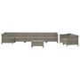 Voir la diapositive 4 : VIDAXL Salon de jardin 9 pcs avec coussins Gris Resine tressee
