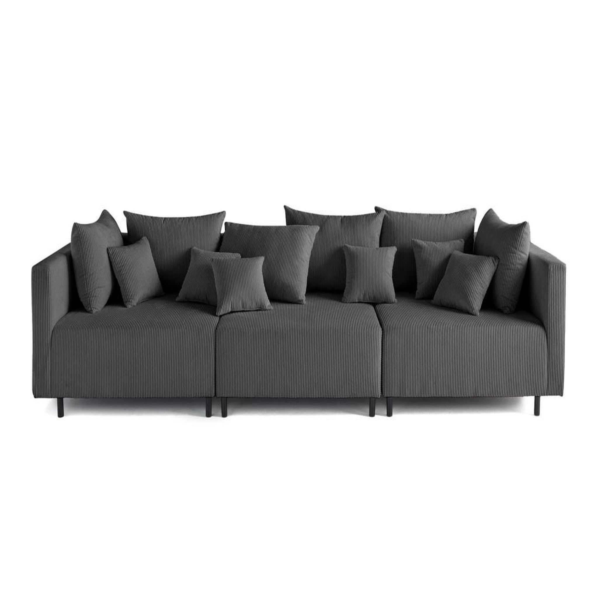 Voir la diapositive 1 : LISA DESIGN Edinburg - canapé modulable 3 places - velours côtelé
