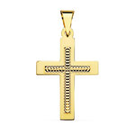 L'ATELIER D'AZUR Pendentif  - Médaille Croix Or 18 Carats 750 Jaune - Chaine Offerte