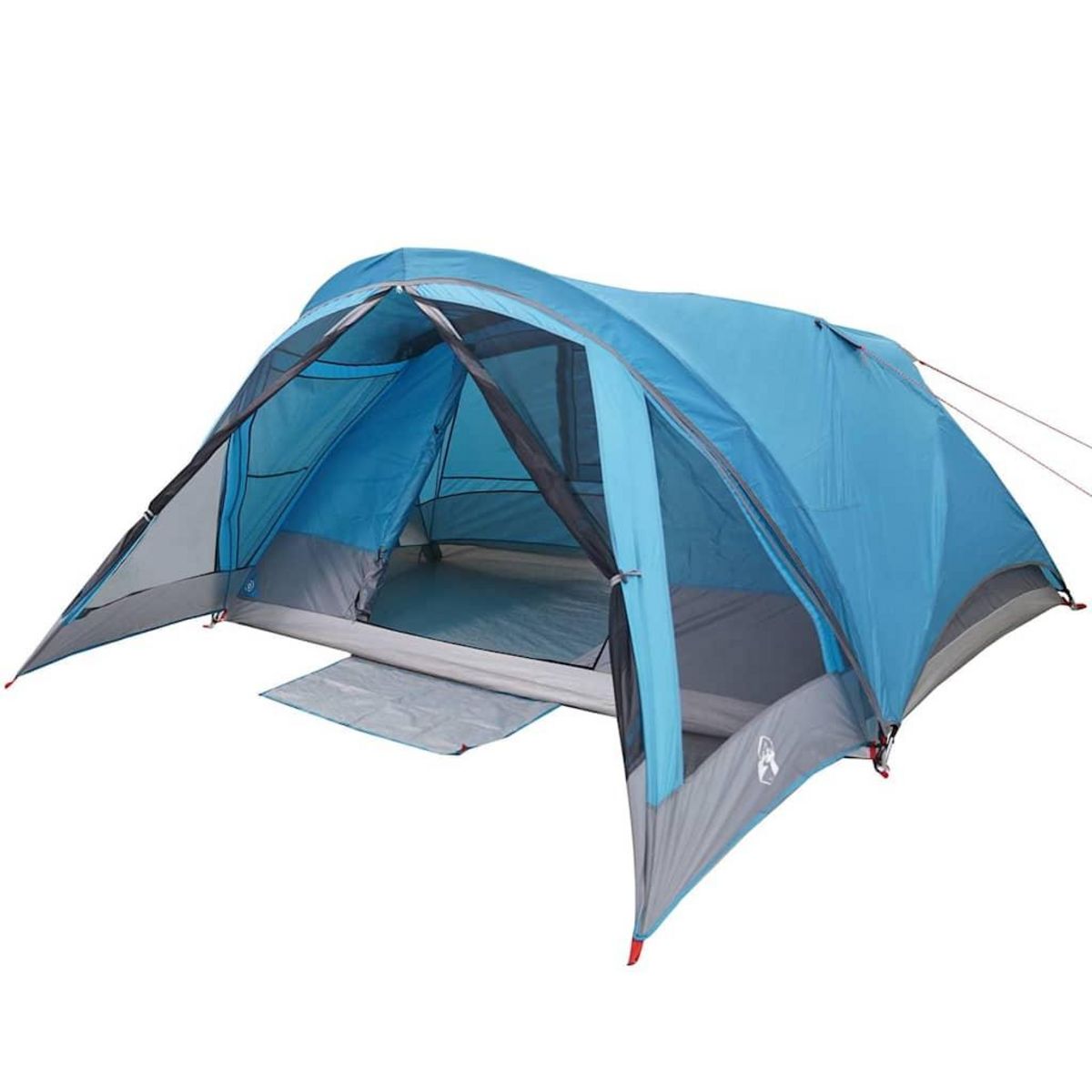 VIDAXL Tente de camping de cabine 4 personnes bleu impermeable