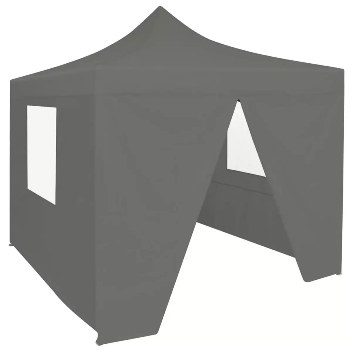 VIDAXL Tente de reception escamotable avec 4 parois 3x3 m Anthracite