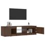 Voir la diapositive 4 : VIDAXL Meuble TV avec lumieres LED Chene marron 140x40x36 cm