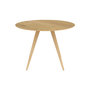 Voir la diapositive 6 : MAISON PAVANE Table ronde 4 personnes en bois clair naturel D105 cm-Liwa