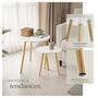 Voir la diapositive 4 : tectake Lot de 2 tables d'appoint style scandinave marron/blanc