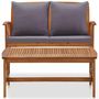 Voir la diapositive 3 : VIDAXL Salon de jardin 2 pcs avec coussins bois d'acacia solide
