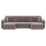 Voir la diapositive 1 : BEST MOBILIER Nicole - canapé panoramique en u 7 places convertible avec coffre en tissu