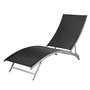 Voir la diapositive 2 : VIDAXL Chaise longue Acier et textilene Noir