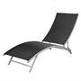 Voir la diapositive 2 : VIDAXL Chaise longue Acier et textilene Noir